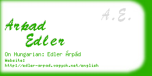 arpad edler business card